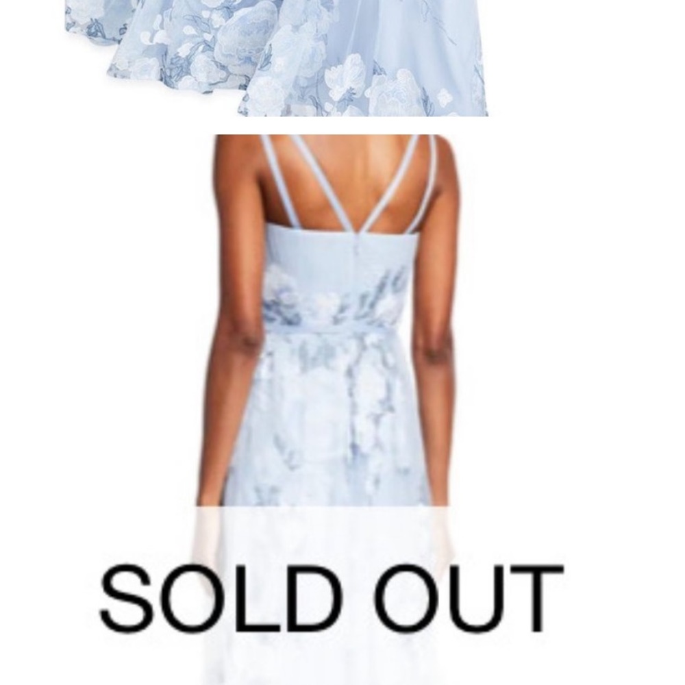 Marchesa Blue Gown With Outer Layer Of Tulle/Embr… - image 2